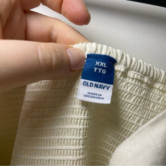 Old Navy women's white linen blend O ring halter summer beach romper in size XXL - Picture 7 of 10